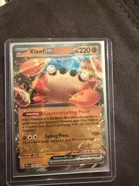 Pokemon Klawf EX Orange and Brown Holo Trading Card